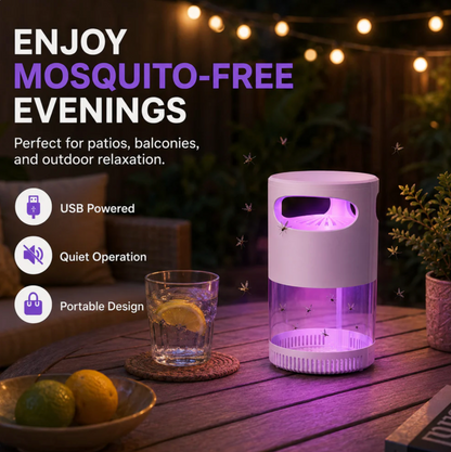 🦟SUMMER HOT SALE 50% OFF! 🔇UV Mosquito Killer Lamp – quiet, USB, chemical! 🌙