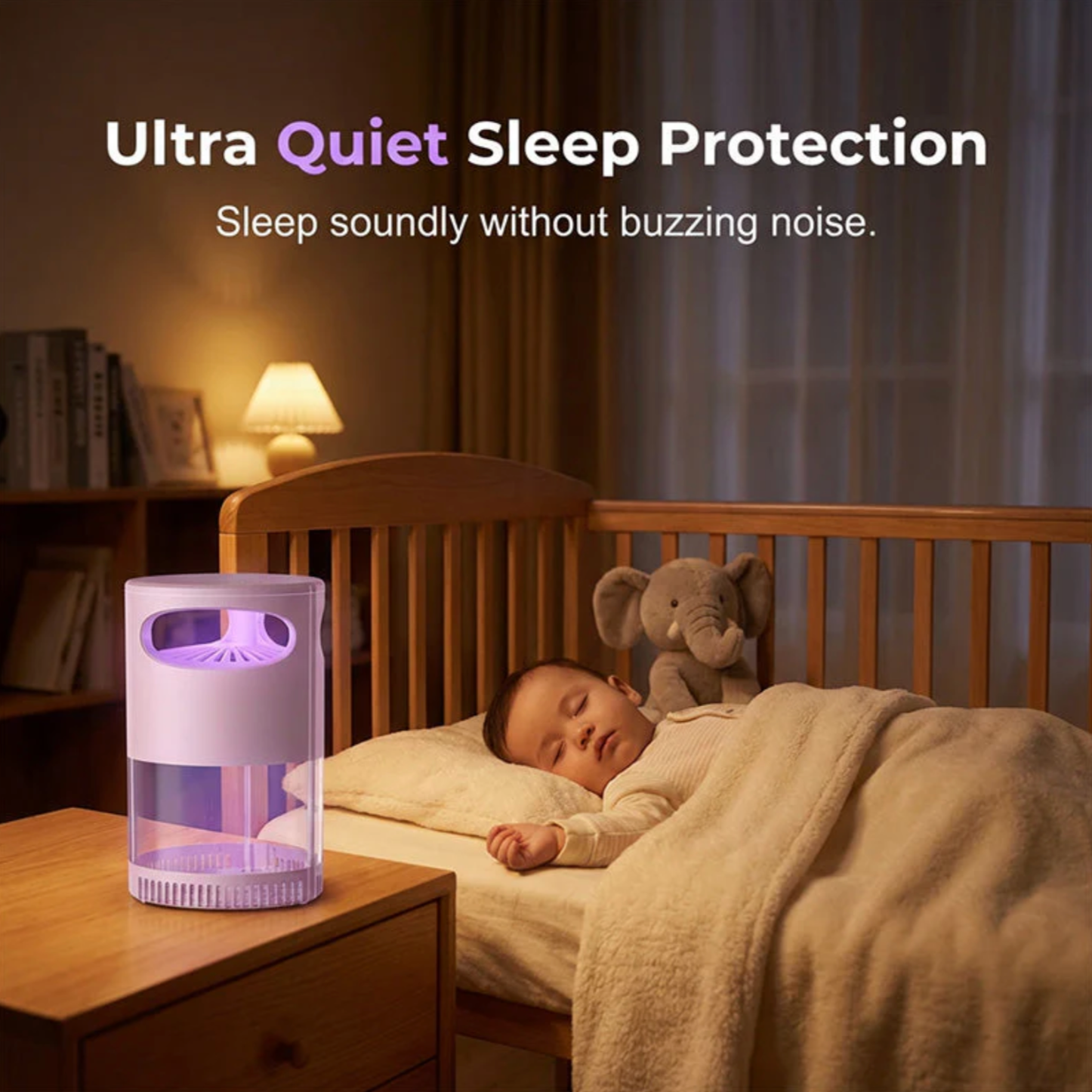 🦟SUMMER HOT SALE 50% OFF! 🔇UV Mosquito Killer Lamp – quiet, USB, chemical! 🌙